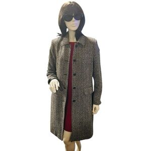 Apostrophe Black and White Coat Size 12 NWOT